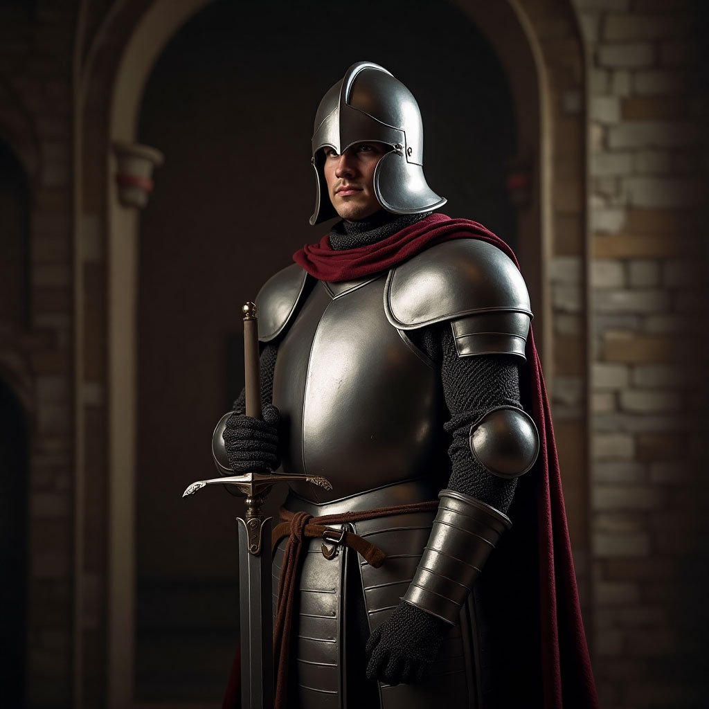 The image of a medieval knight